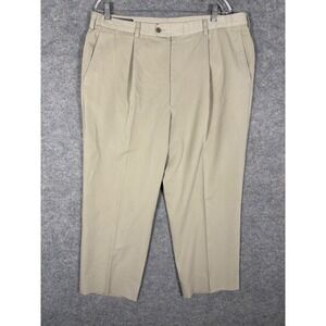 Keithmoor Miami Mens Trousers Pants Beige Pleated Casual Office Size 40R